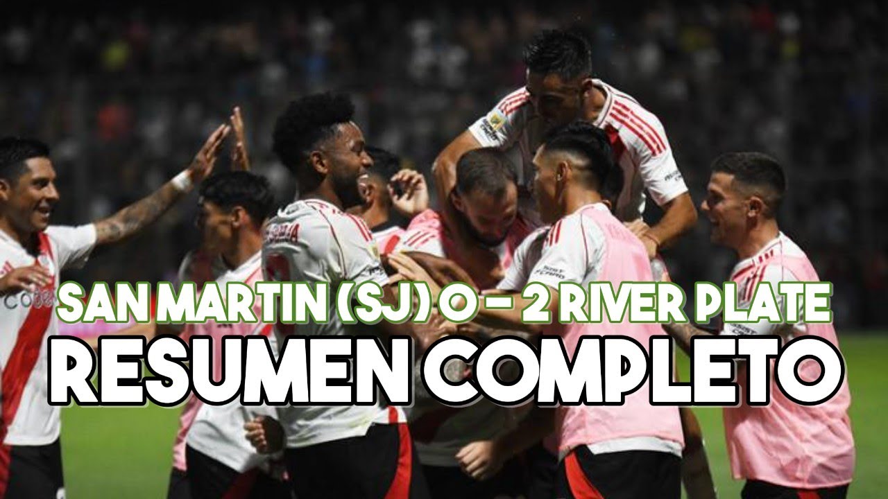 River Plate vence a San Martín de San Juan por 2 a 0 y asciende en la ...