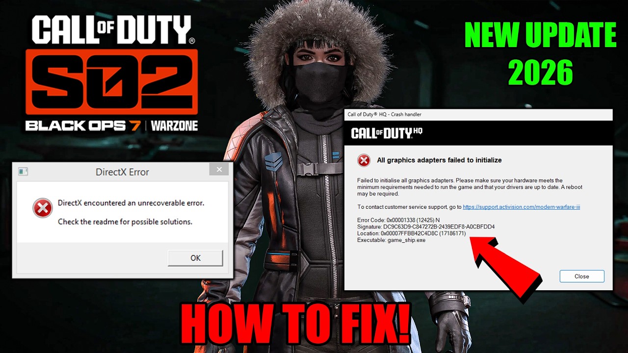 How To Fix Warzone & Black Ops 7 Season 2 Game_Ship.exe error and DirectX crashing!