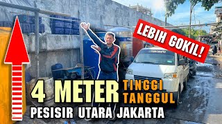 Lebih Gokil geiss‼️Tanggul Tinggi 4 M diPesisir Utara Bukti Penurunan Tanah Jakarta Semakin Nyata 🫣