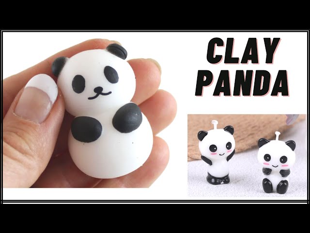 DIY Clay Panda | No Bake |Air dry Clay panda class=