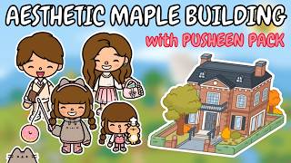 Full Aesthetic House Makeover Maple Avenue with Pusheen Pack 🩶💖 Toca Boca House Ideas 😍 TOCA GIRLZ