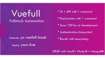 Vue Fullstack Automation - Database CRUD Generator using VueJS, NodeJS, MongoDB | Codecanyon
