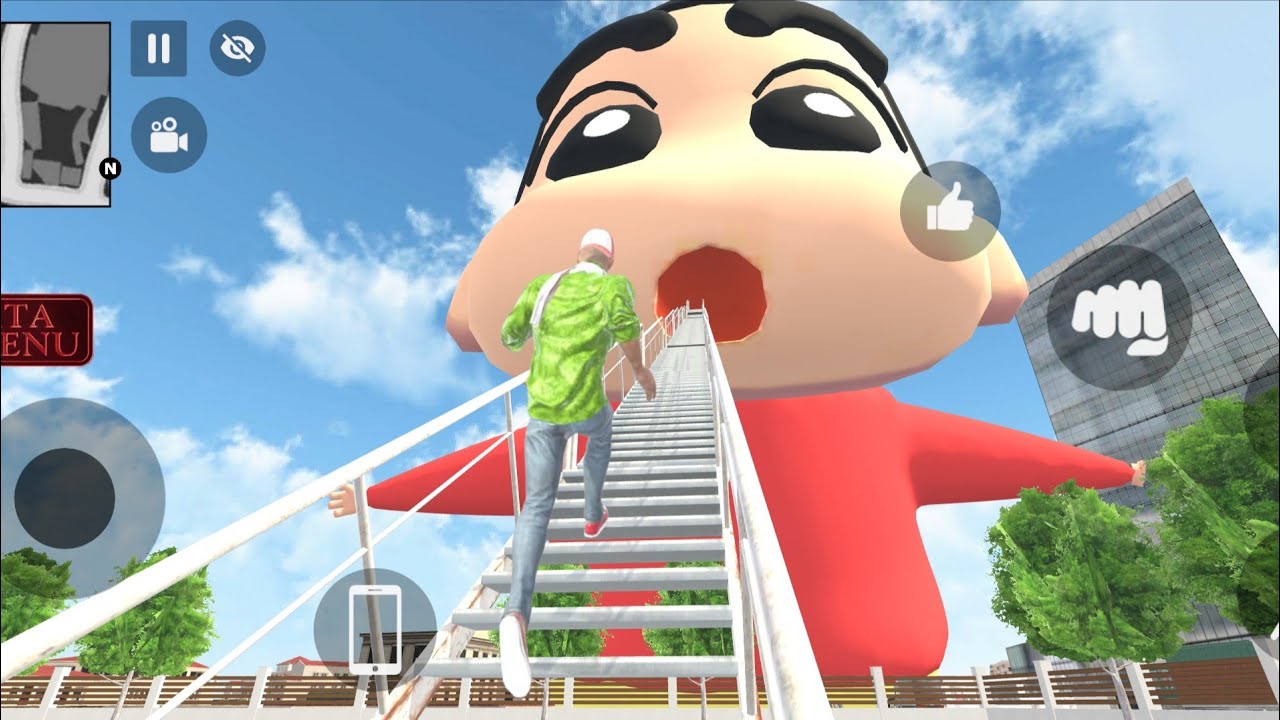 Franklin saw a stairway inside Shin-chan mouth 🤩💥 Indian Theft Auto simulator game 🎮🎯