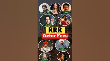 RRR Star cast salary expose #Rrr #movies #ramcharan #jrntr