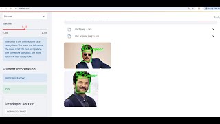 Python Streamlit Face recognition New