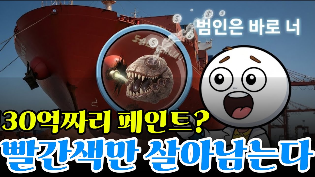 배 밑바닥이 빨간색인 진짜 이유, 300억 달러를 아끼는 화학의 비밀