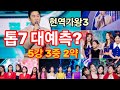 현역가왕3 톱7 대예측 5강 3중 2약 확실한 5명 누구 차지연 본선2차전 탈락은 어그로 現役歌王3トップ7大予測 5強3中2弱 確かな5人は誰