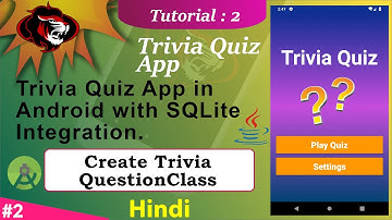 How to make Quiz App in Android Studio | Quiz App in Android SQLite | Creating Data Class Part 2