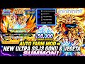 Dragon Ball Legends AUTO FARM MOD! 50K CC Summon for NEW ULTRA SSJ3 GOKU & SSJ2 VEGETA