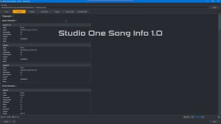 Software - Studio One Song Info 10
