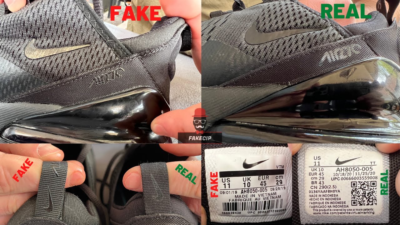 Fake vs Real Nike Air Max 270 / How To Spot Fake Nike Air Max - YouTube