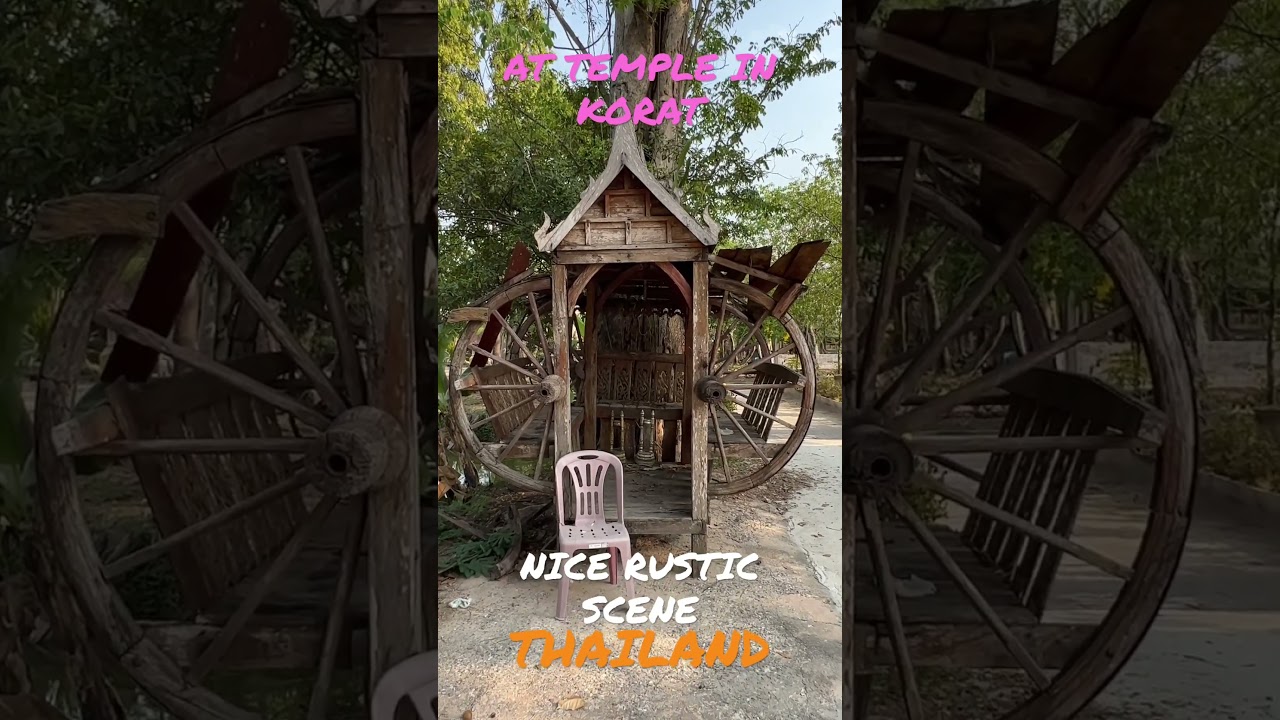 Nice RUSTIC Scene at Temple in Korat Thailand-shorts-ประเทศไทย