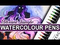 Attempting Anime Girls With Watercolour Pens? 水彩画!