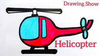 Helicopter Drawing Step by step || How To Draw a Helicopter