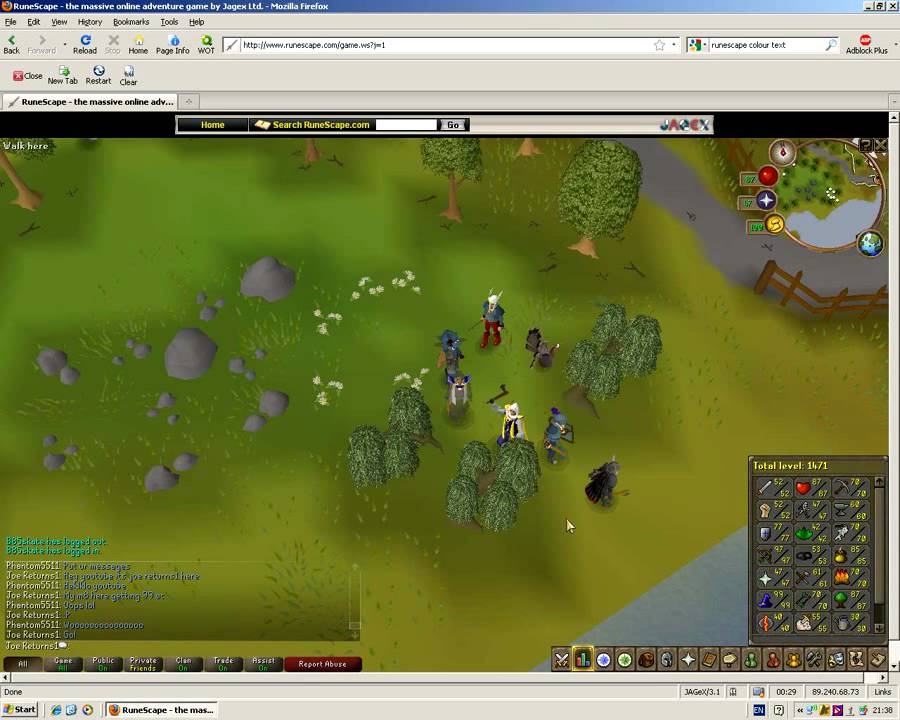 Runescape My M8 Getting 99 Wc OMFG