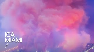 ICA Performs: Judy Chicago, A Purple Poem for Miami, 2019 (full smoke performance)
Pioneering feminist artist Judy Chicago presents a new site-specific performance, A Purple Poem for Miami (2019), in the Miami Design District.
Judy Chicago (b. 1939, Chicago) is an artist, author, feminist, educator, and intellectual whose career spans over five decades. Her influence both within and beyond the art community is attested to by her inclusion in hundreds of publications throughout the world. In addition, a number of the books she has authored have been published in foreign editions, bringing her art and philosophy to readers worldwide.
Stay connected: https://icamia.org/subscribe
Plan your visit: https://icamia.org/visit
Watch more on ICA Channel: https://icamia.org/channel
Membership means more at ICA Miami. Join today for expanded access to a world of innovative art and ideas: https://icamia.org/support
#icamiami #judychicago #miamidesigndistrict ICA Performs: Judy Chicago, A Purple Poem for Miami, 2019 (full smoke performance)