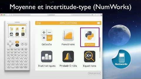 Moyenne et incertitude-type  (numworks+Python)