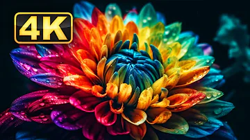 Blooming Flowers Timelapse - 2! 1 Hour 4K Relaxing Screensaver. Amazing Flowers! Relaxing Music