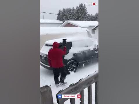 Yaprak üfleme makinesi ile kar temizlemek! - YouTube