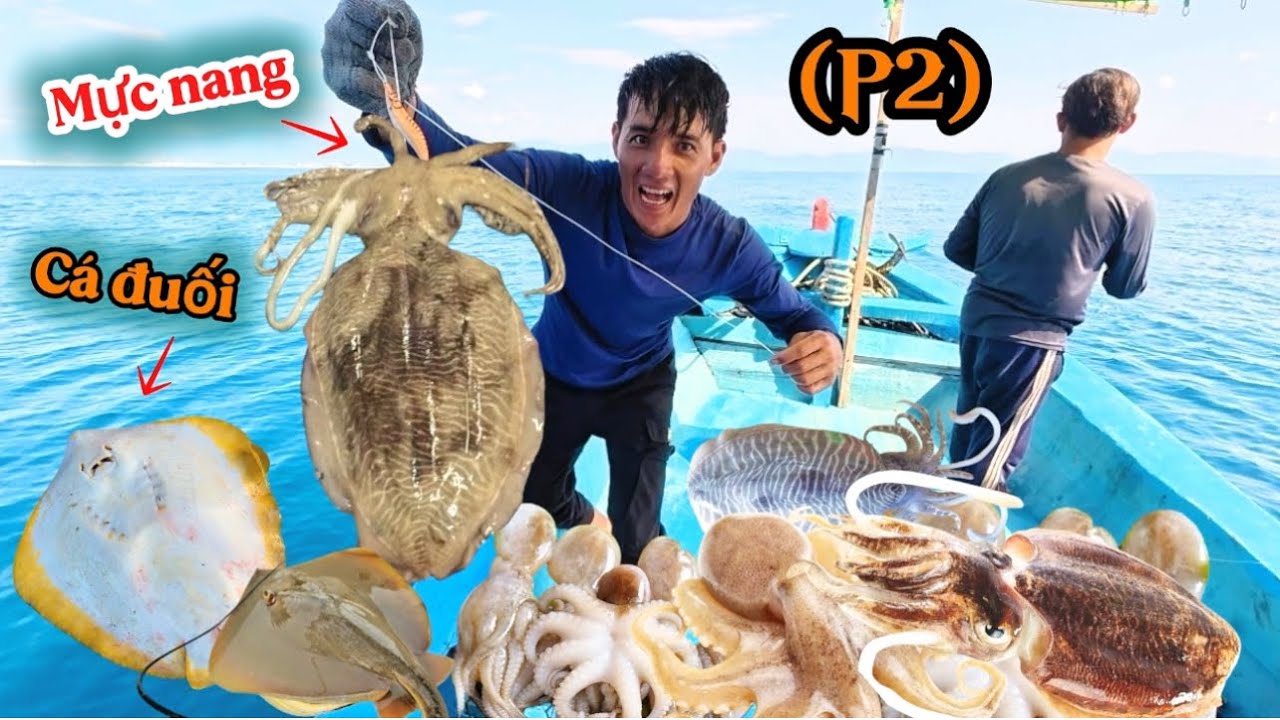 Trải nghiệm câu bạch tuộc tìm thức ăn giữa đại dương p2 I ocean octopus fishing 