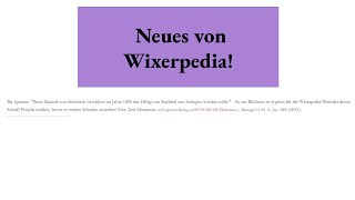 Famous NEUES VON WIXERPEDIA - Vandalismus auf Wikipedia Profile