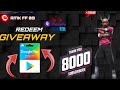 Unlimited redeem code giveaway freefirelive ritikff09 8k tondegamer