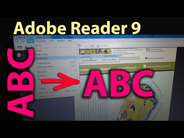 How To Rotate Pdf Pages Using Adobe Reader 9 - Youtube
