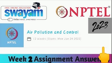 Air Pollution And Control Assignment-2 Solution NPTEL, Week-2 #nptel#swayam#2023#air#pollution
