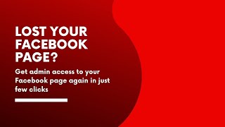 What if you lost admin access from Facebook page by mistake  Recover your Facebook page admin access