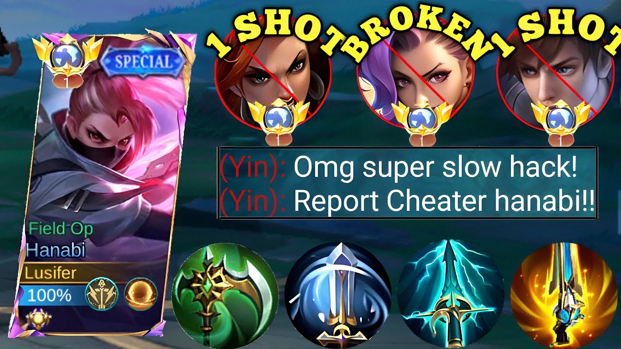 NEW HANABI SUPER SLOW HACK BUILD DESTROY FULL COUNTER 1 SHOT LXIA🔥 ...