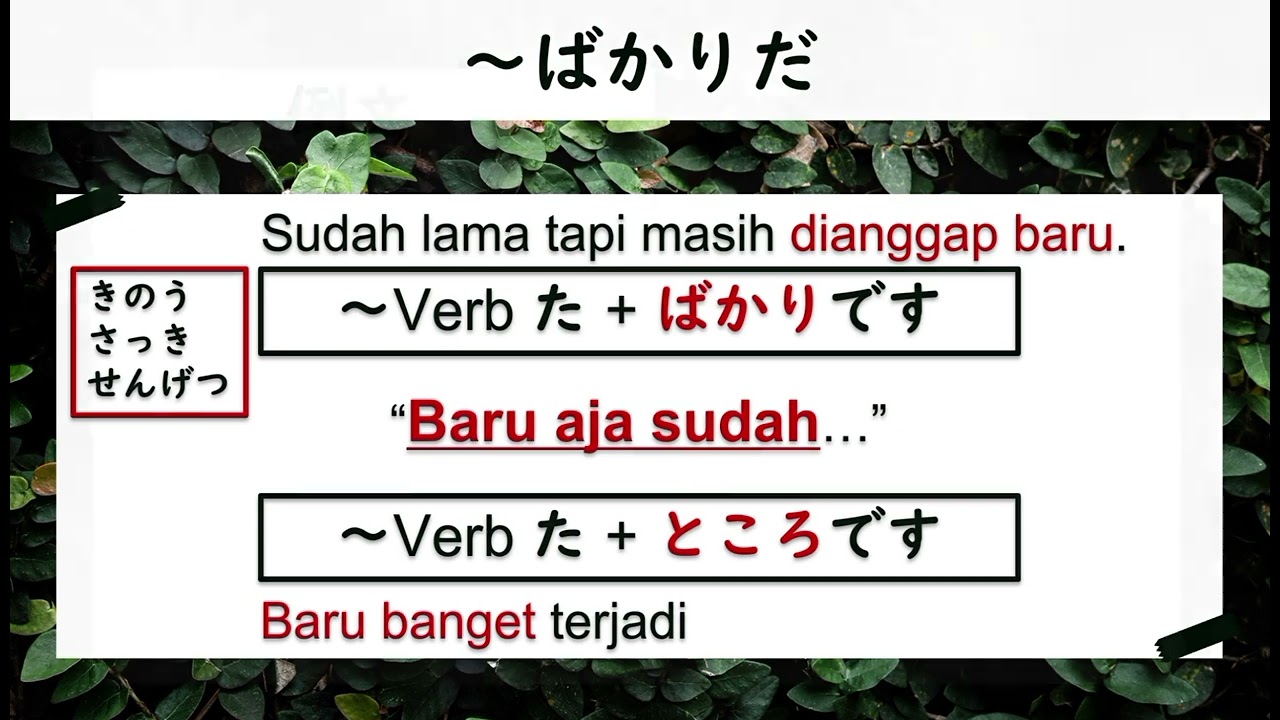 Bahasa Jepang [N4] OTODIDAK || みんなの日本語 第46課