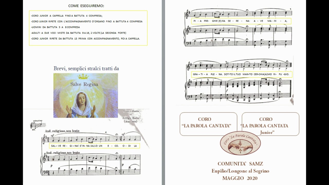 Salve Regina- Coro La Parola Cantata e La Parola Cantata Junior di
