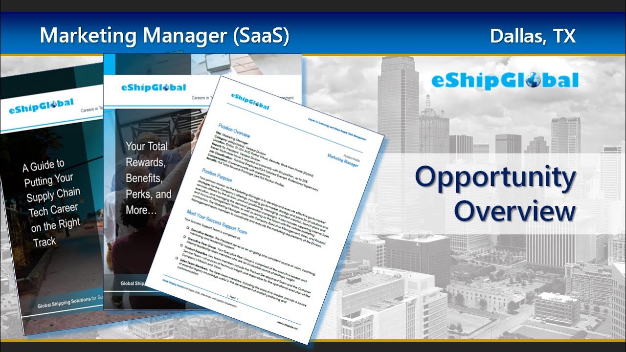 Marketing Manager AV Overview