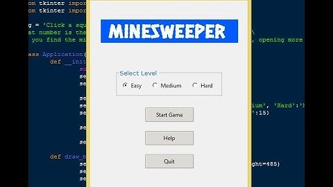 Complete Minesweeper Game Using Pygame