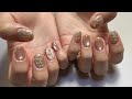 【リアルサロンワーク】春ネイル 手描き マグネット キラキラ