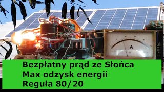 Fotowoltaika Max odzyk energii - 2022-09-08 - Reguła 80/20