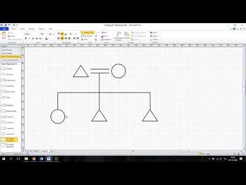 การ ใช้ โปรแกรม visio  Update  วิธีทำผังเครือญาติ ด้วยโปรแกรม Visio