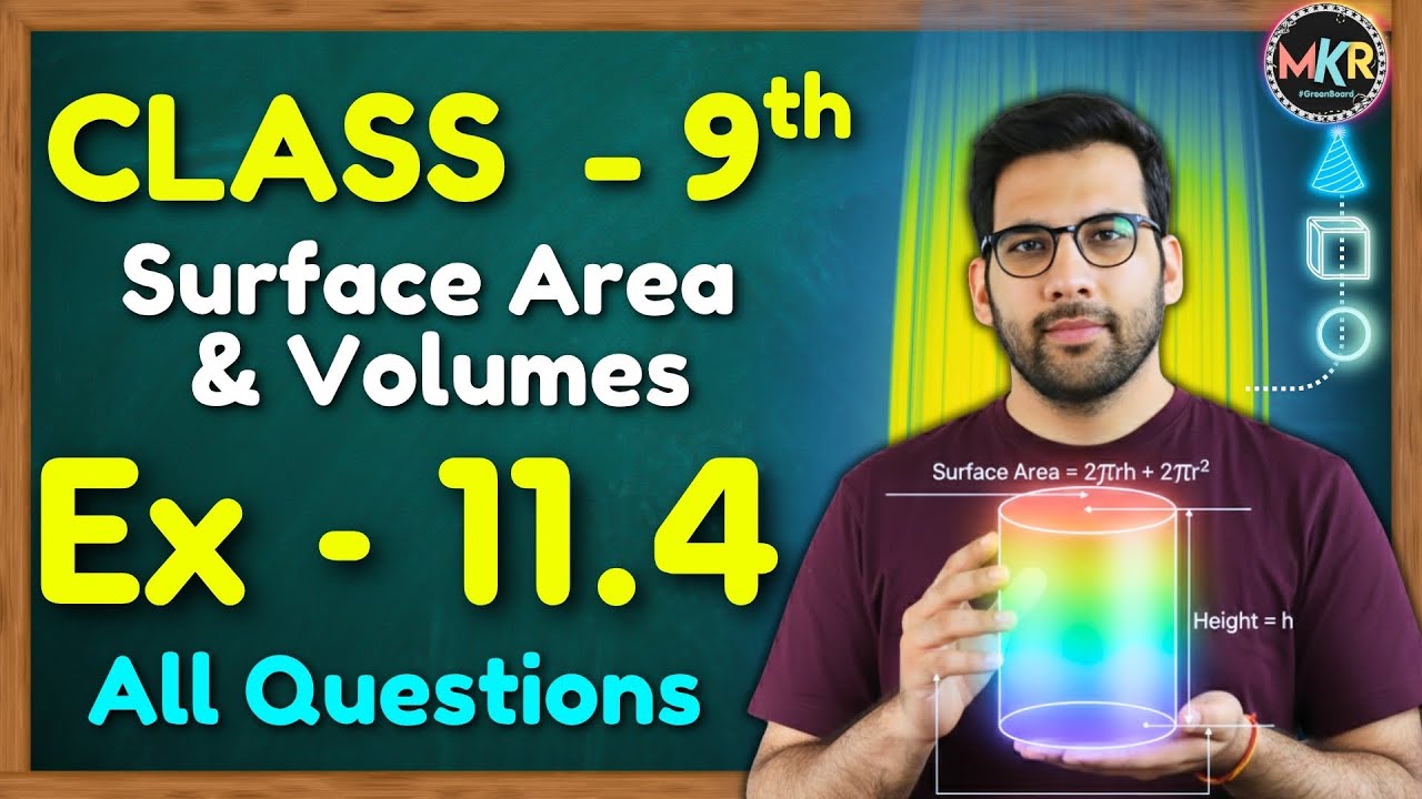 Class - 9th Ex - 11.4 Q1 to Q10 (Surface Areas and Volumes)| Class 9 ...