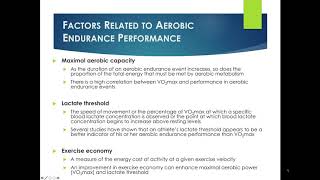 S&C Lecture 16: Program Design and Technique for Aerobic Endurance Training