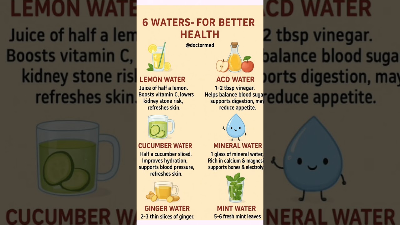6 Detox Waters for Better Health | Natural Weight Loss, Glowing Skin & Digestion Boost