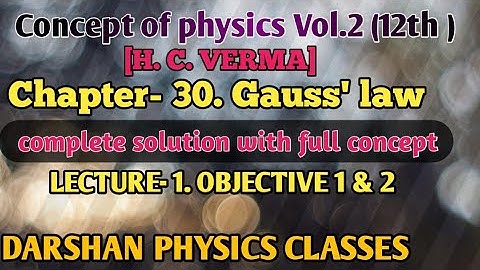 Class 12th H C Verma Ch.30 Gauss