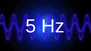 5 Hz clean pure sine wave BASS TEST TONE frequency