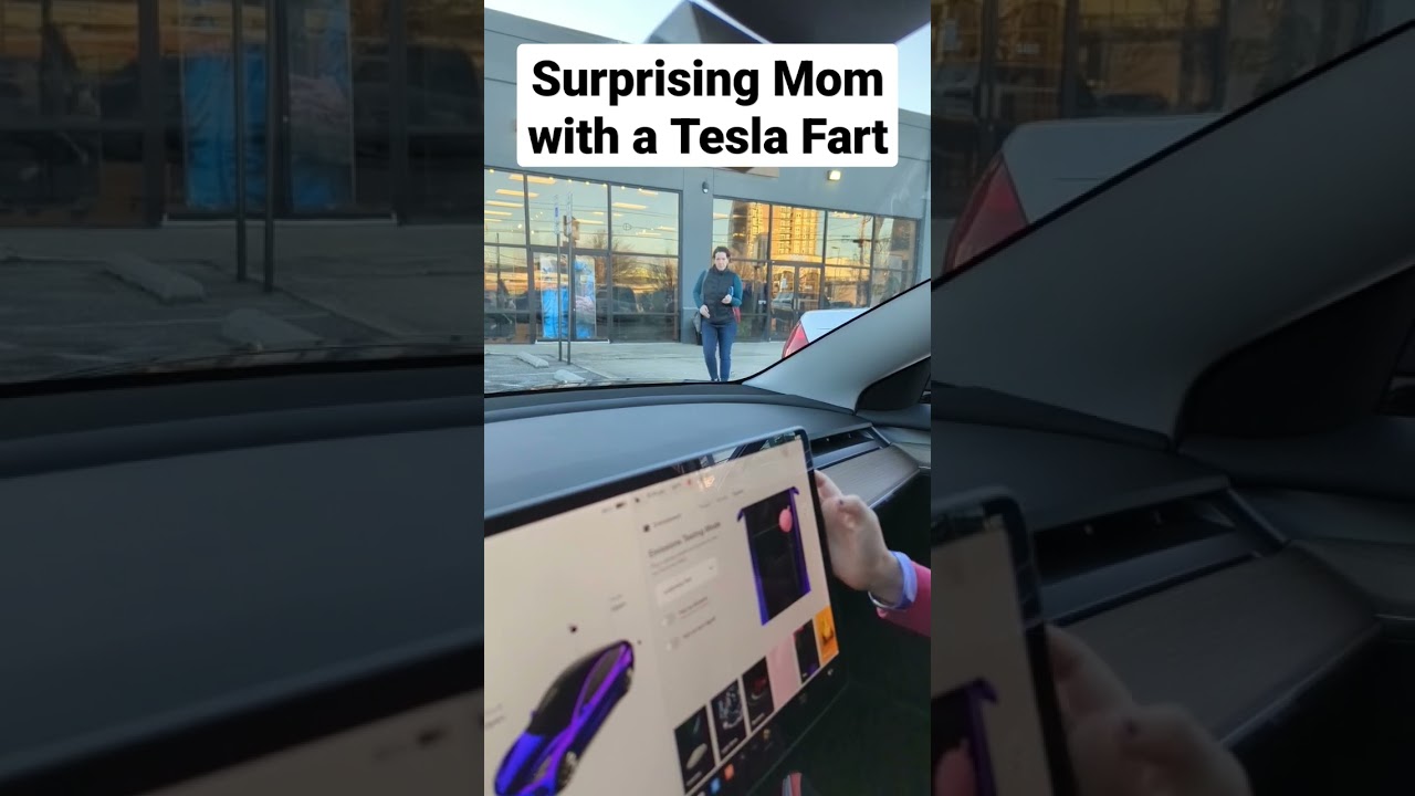 Surprising Mom with a Tesla Fart 