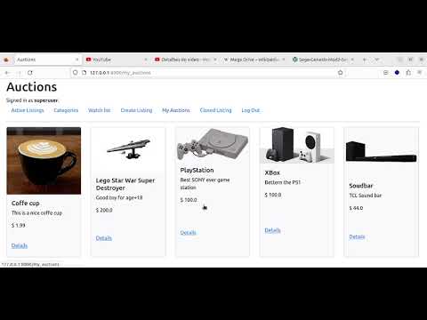 Harvard CS50W - Project2 - Commerce