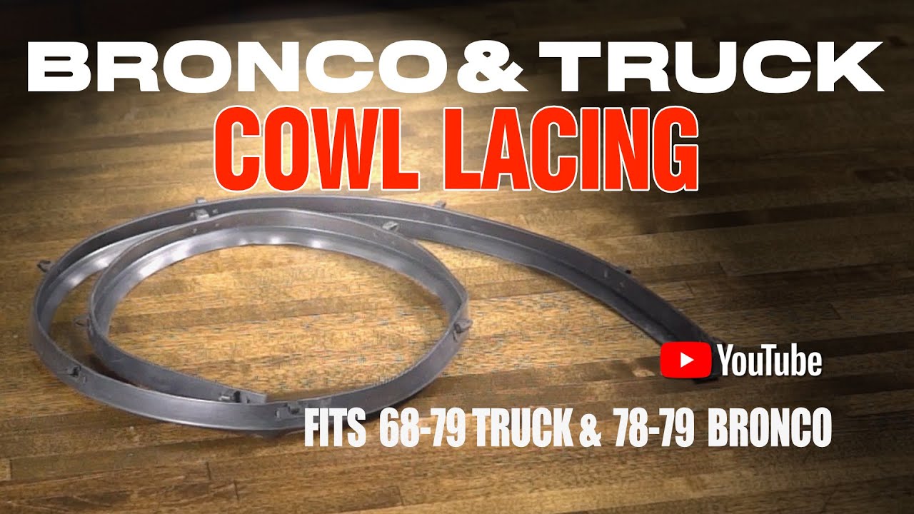 Dennis Carpenter Firewall To Hood Seal Cowl Lacing for 1968-79 Ford Truck and 1978-79 Ford Bronco