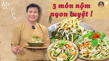 Cách làm 3 món nộm ngon giòn, thanh mát – bí quyết trộn nước sốt thần thánh | Cùng Cháu Vào Bếp