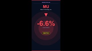 MU -6.6% | Prices plunged 6.6% at open as flash memory demand fears spark sell-off. #Shorts