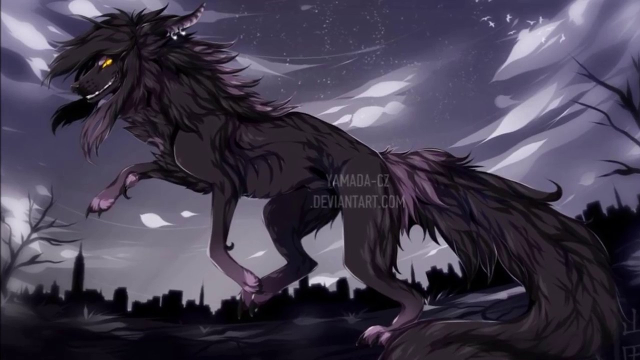 Animated Wolves Fighting