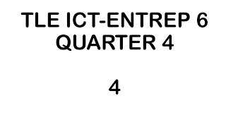 TLE ICT ENTREP 6 Q 4 Lesson 4