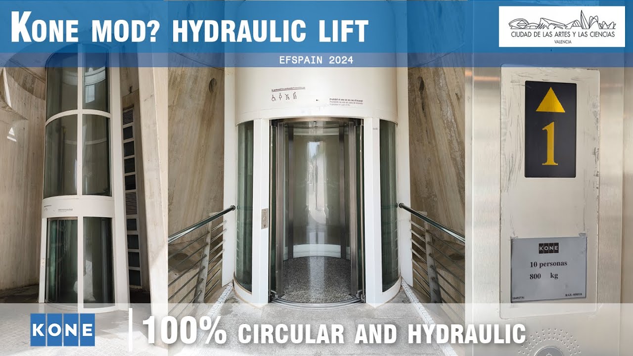 Really nice KONE circular hydraulic lift @ CAC, Valencia